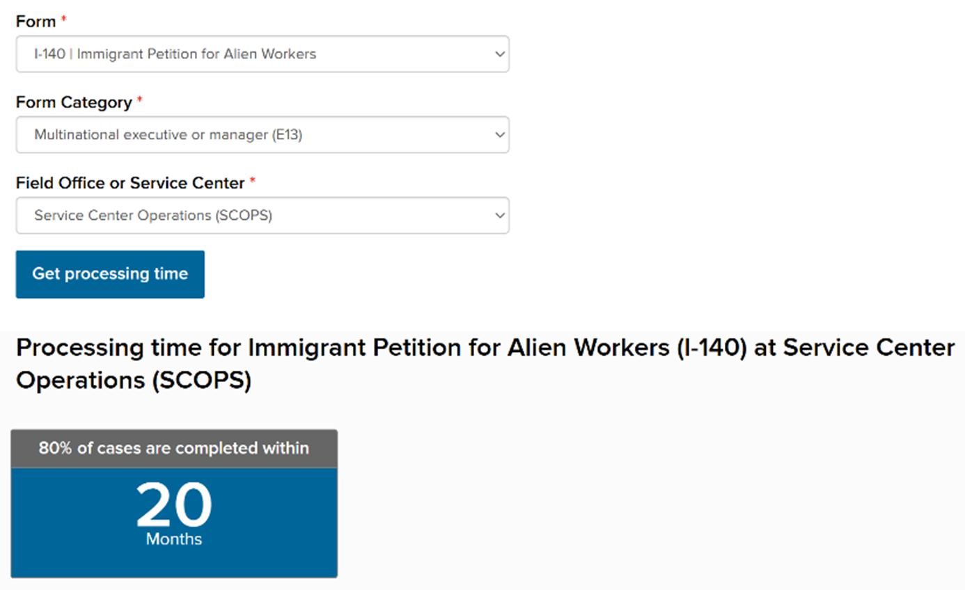 I-140 審核時間/ Oct 2025 資訊 I-140 審核時間/ Oct 2025 資訊