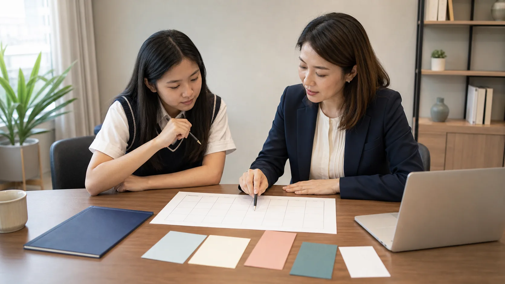 台灣高中生與留學顧問一起規劃美國大學申請時間與輪次