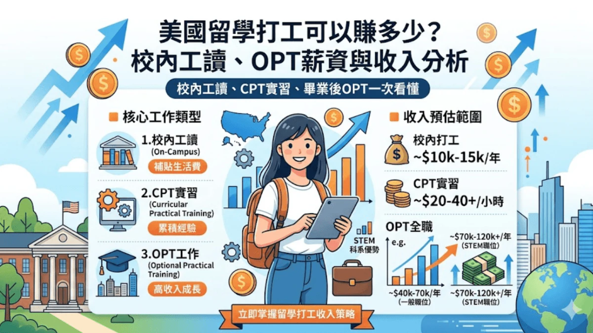 美國留學打工OPT